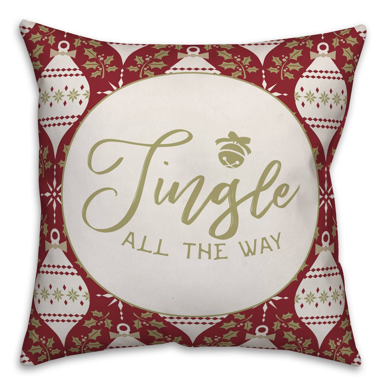 Designs Direct Jingle All The Way 18x18 Throw Pillow